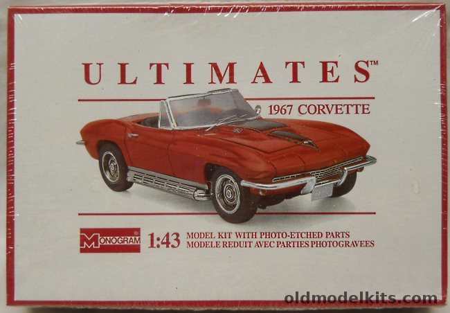 Monogram 1/43 1967 Chevrolet Corvette Convertible, 2045 plastic model kit